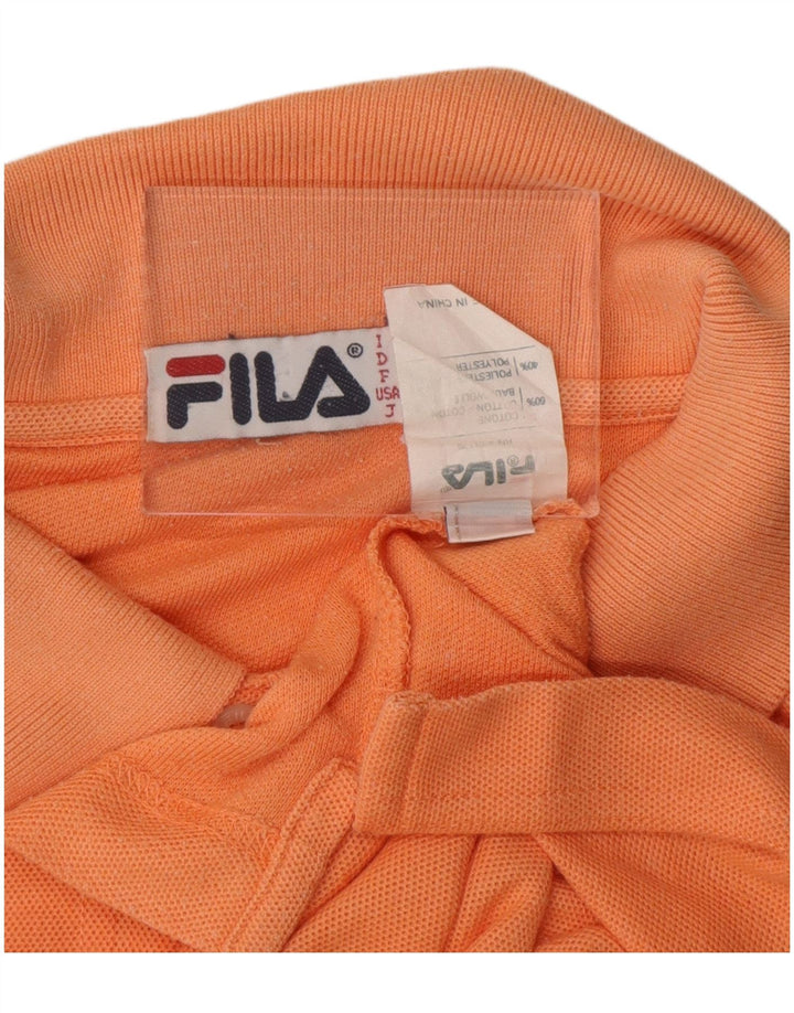 Fila Ανδρικό Πόλο Μπλουζάκι IT 54 XL Πορτοκαλί Βαμβακερό