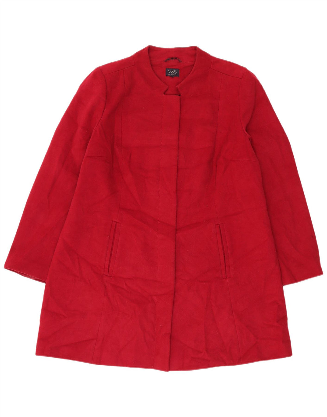 Marks & Spencer Γυναικείο Πανωφόρι UK 18 XL Red Polyester