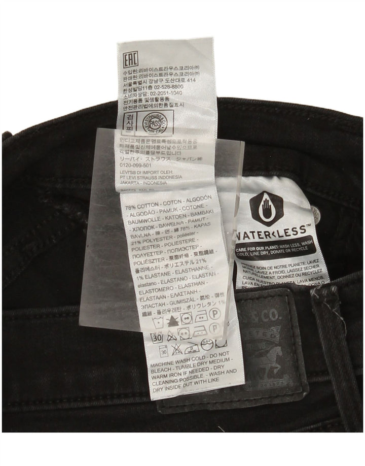 Levi's Womens 314 Shaping Straight Jeans W29 L30 Μαύρο βαμβακερό