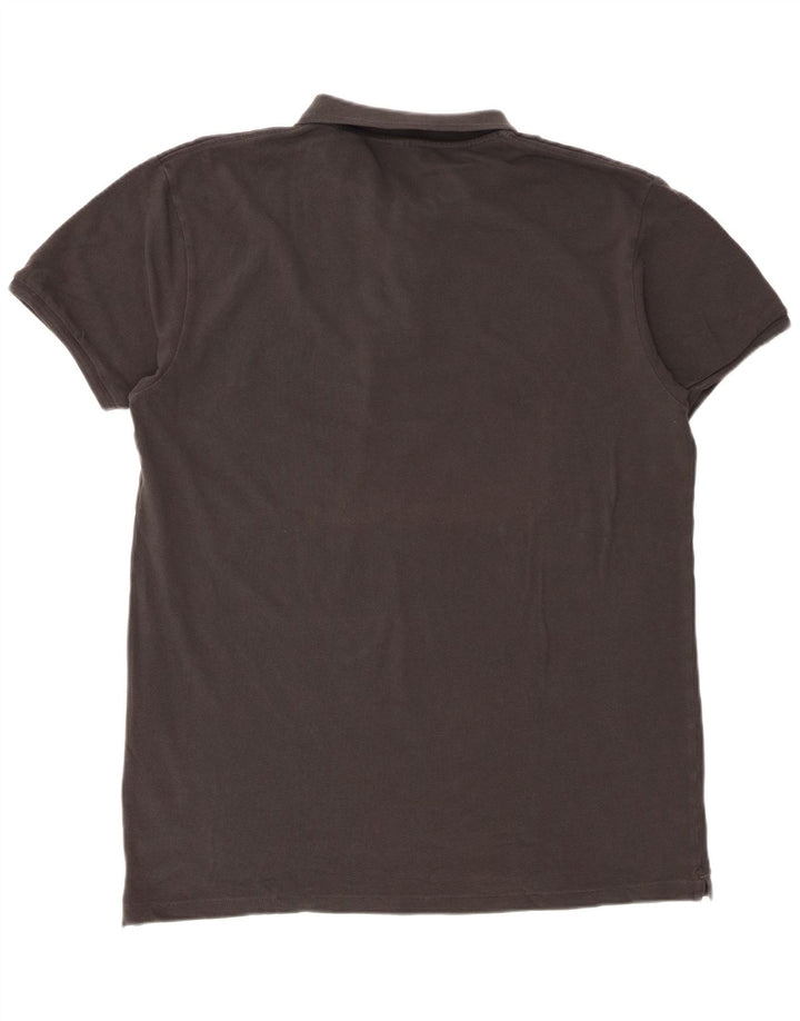 Ανδρικό μπλουζάκι πόλο Scotch & Soda 2XL Γκρι βαμβακερό