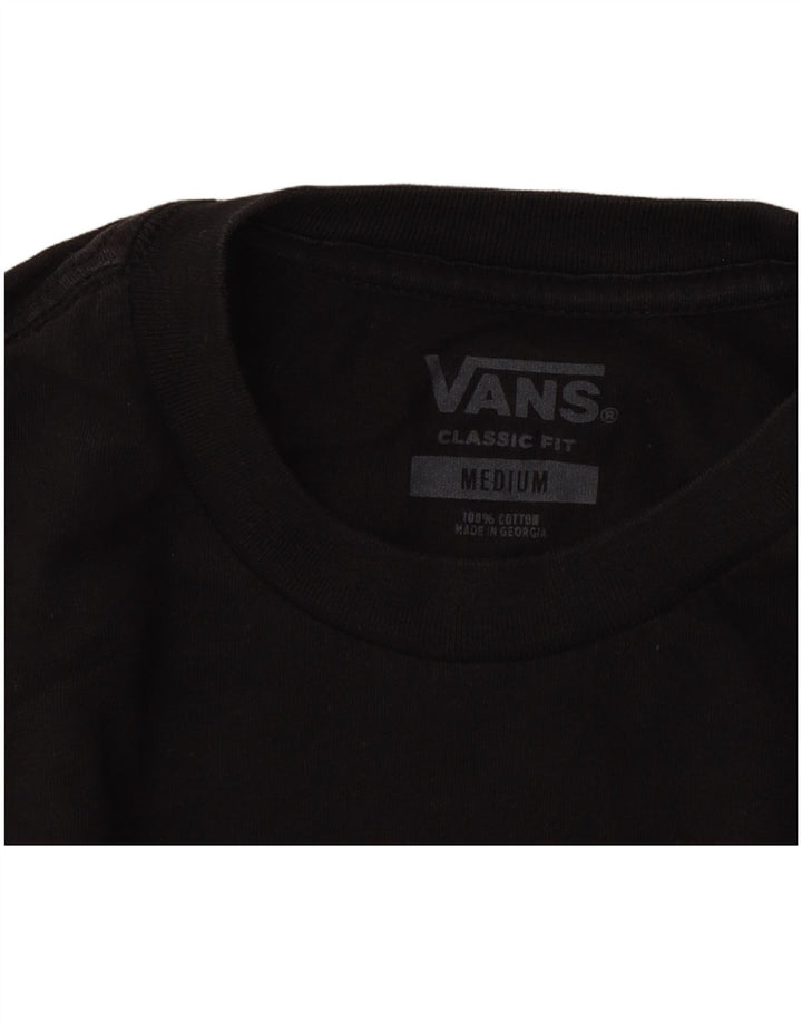 Ανδρικό Vans Κλασική Εφαρμογή Γραφικό Τοπ μακρυμάνικο μεσαίο μαύρο βαμβακερό