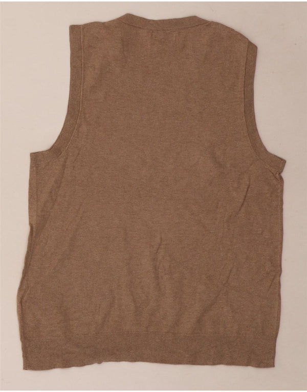 J. Crew Γυναικείο Κλασικό Γιλέκο Tank Top UK 12 μεσαίο μπεζ βαμβακερό