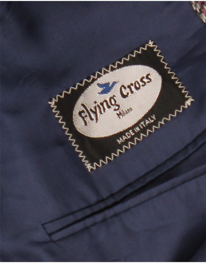 Vintage Ανδρικό Σακάκι Μπλέιζερ IT 50 Μεγάλο Πολύχρωμο Μαλλί ψαροκόκαλο