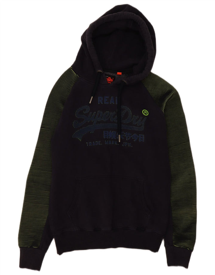 Ανδρικό γραφικό κουκούλα Superdry, μεγάλο μπλε βαμβακερό