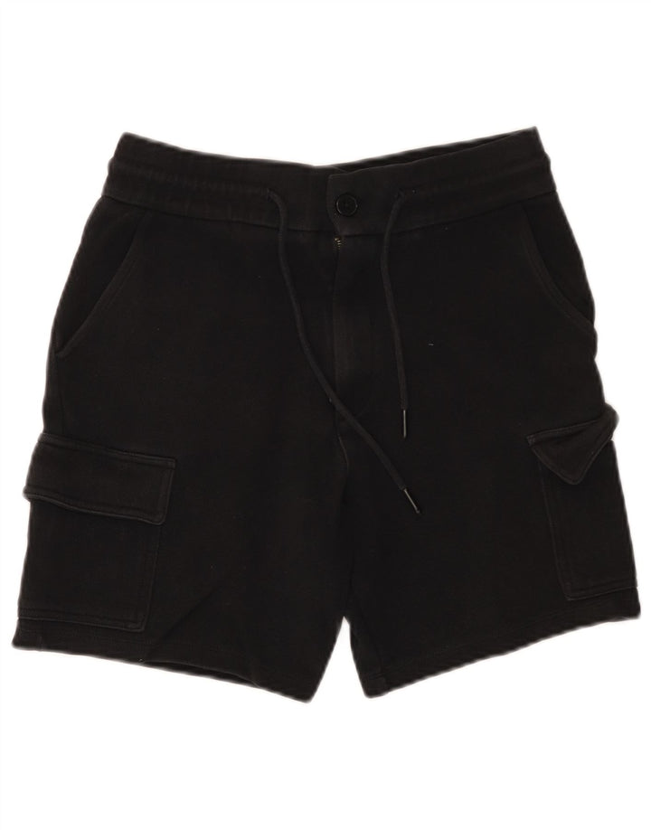 Zara Ανδρικό σορτς Cargo Small W30 μαύρο βαμβακερό