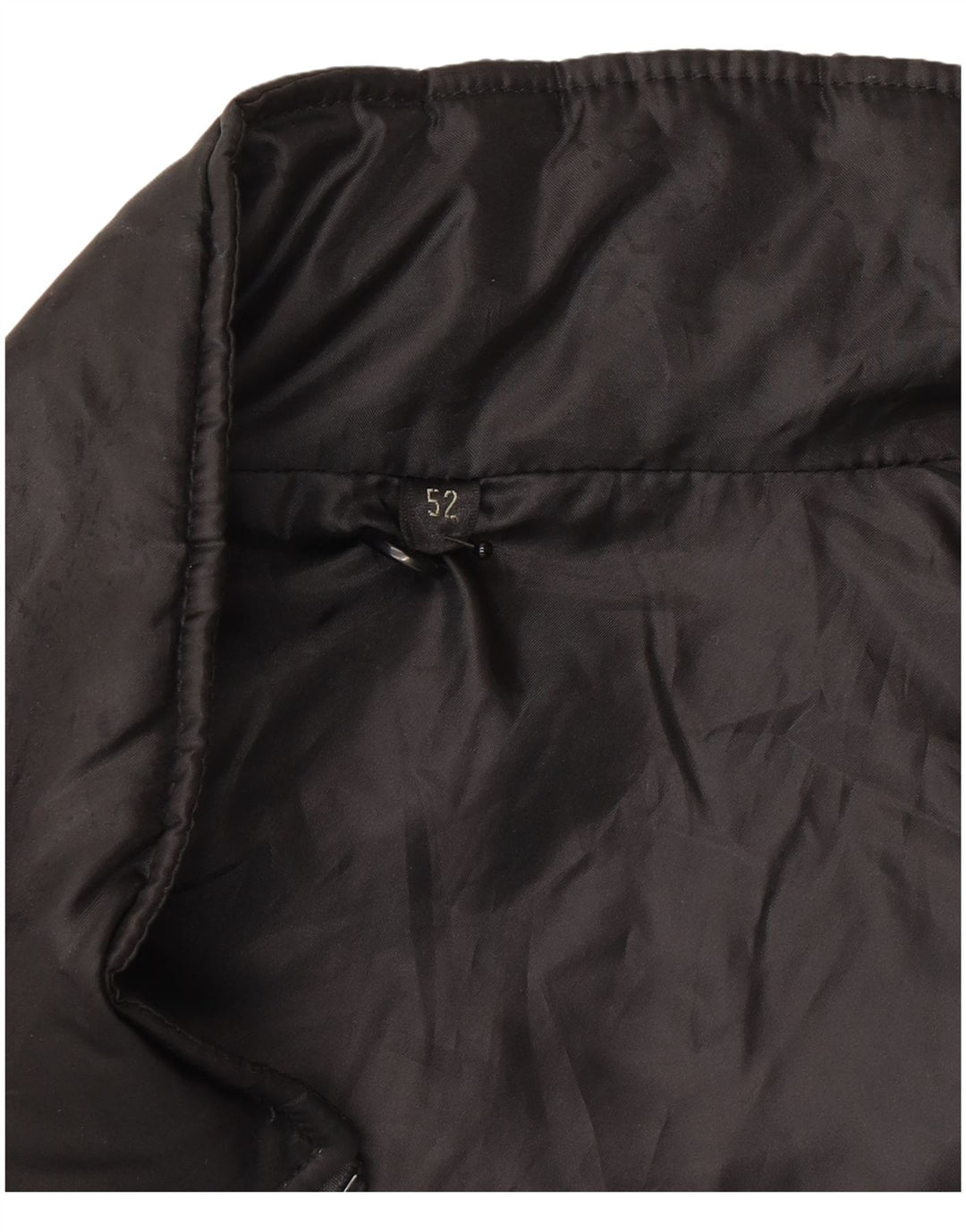 Vintage γυναικείο padded Gilet IT 52 XL Μαύρος πολυεστέρας