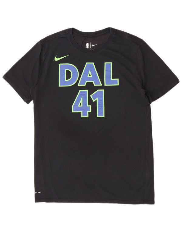 Ανδρικό γραφικό μπλουζάκι NIKE Dallas Mavericks, μεσαίο μαύρο βαμβακερό