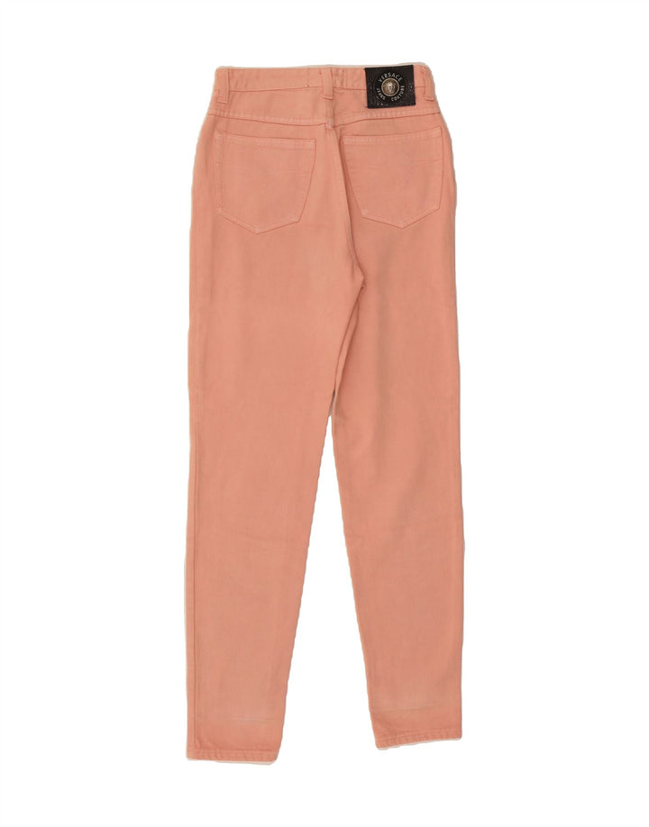 VERSACE Womens Slim Jeans W26 L32 Pink Cotton Vintage Versace and Second-Hand Versace from Messina Hembry 