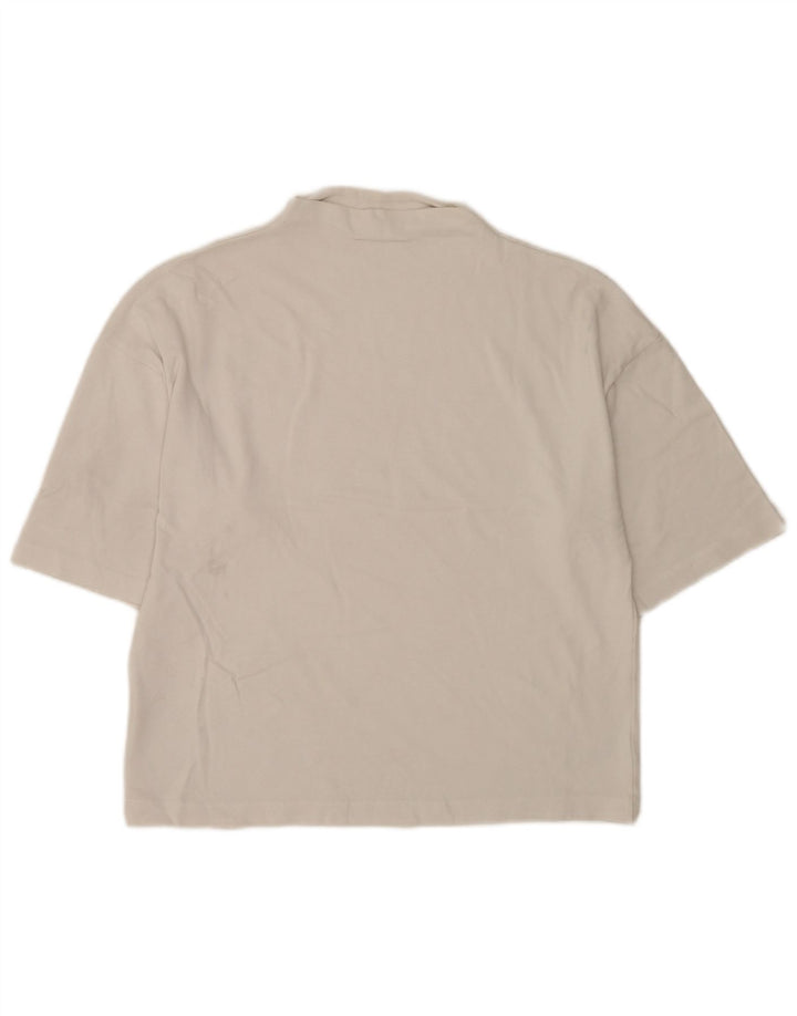 Zara Γυναικείο T-Shirt Top UK 10 Small White Βαμβακερό