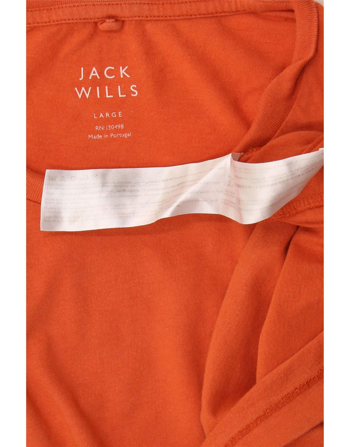 Ανδρικό T-Shirt JACK WILLS Μπλουζάκι μεγάλο πορτοκαλί βαμβακερό