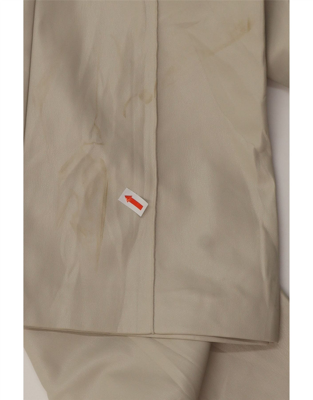 ZARA Γυναικείο παντελόνι μποτάκι από συνθετικό δέρμα μικρό W26 L26 μπεζ πολυαμίδιο