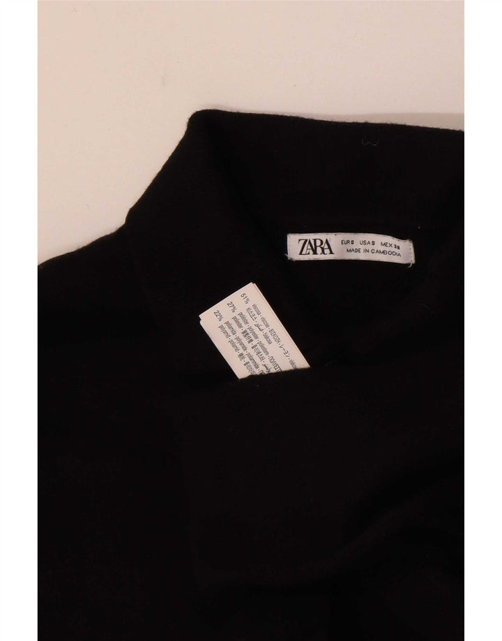 Zara Ανδρικό μακρυμάνικο μπλουζάκι πόλο, μικρό μαύρο βισκόζη