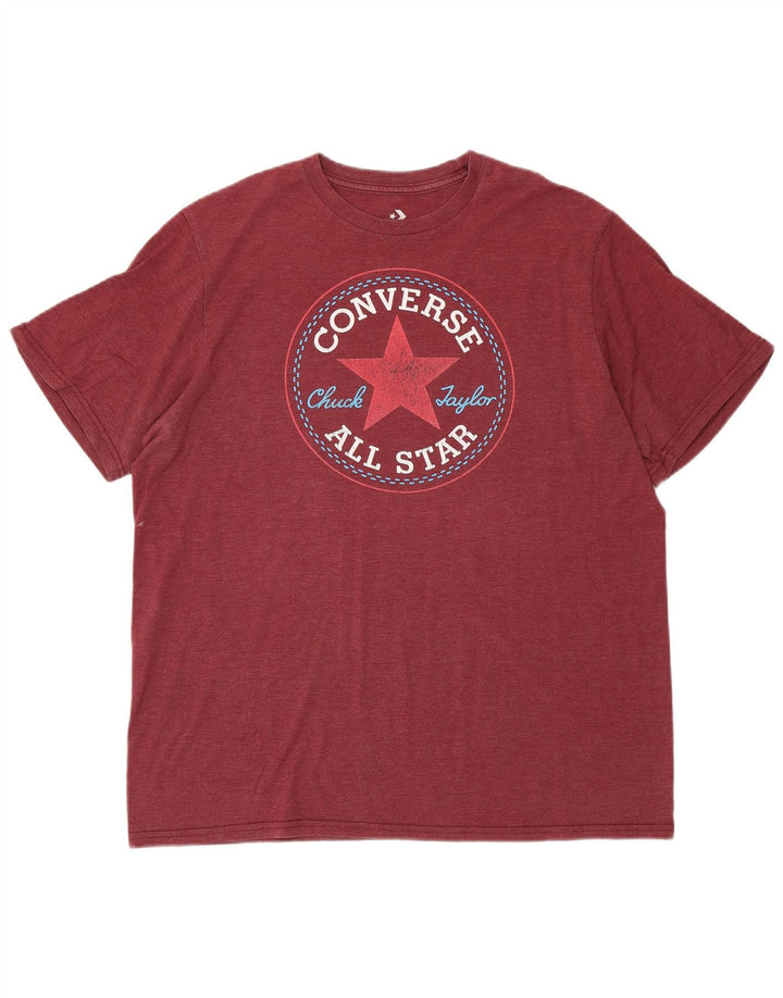 Ανδρικό T-Shirt CONVERSE Chuck Taylor Graphic Top Medium Maroon