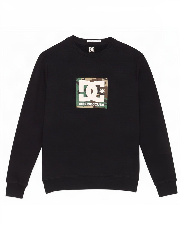 Ανδρικό γραφικό φούτερ DC Jumper Μικρό μαύρο βαμβακερό
