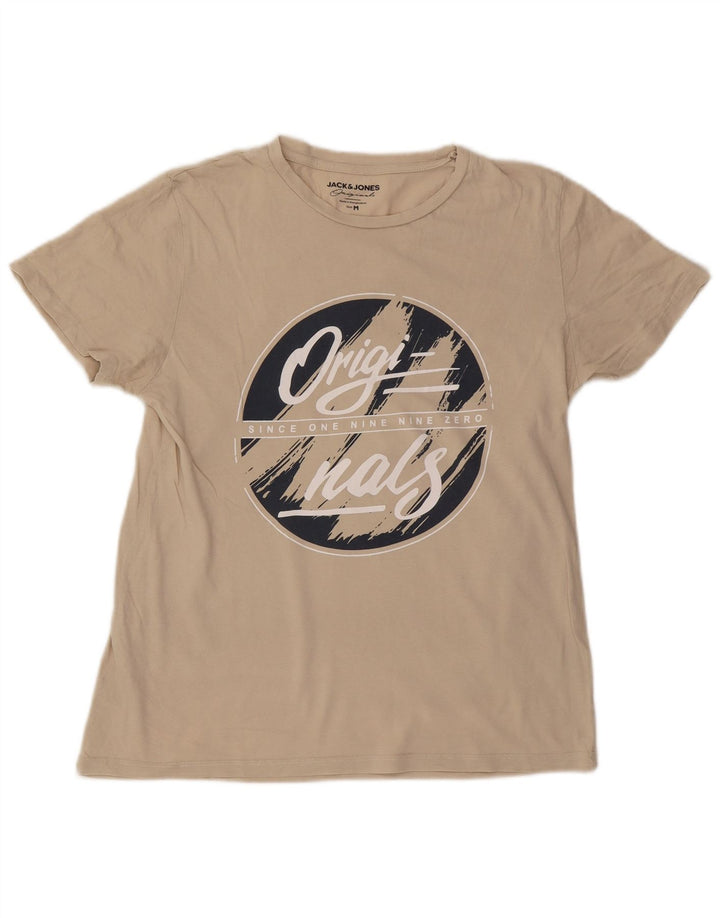Ανδρικό γραφικό μπλουζάκι Jack & Jones Top Medium Beige