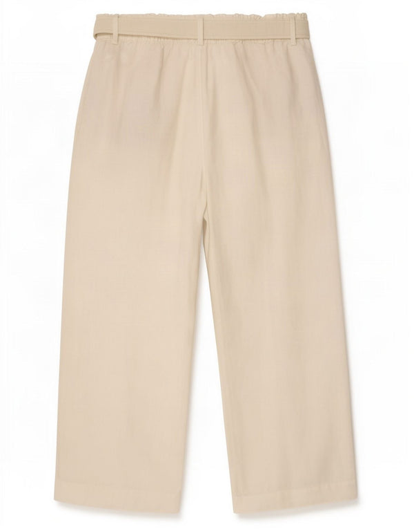 Marks & Spencer Womens High Waist Trousers UK 14 Large W32 L28 White