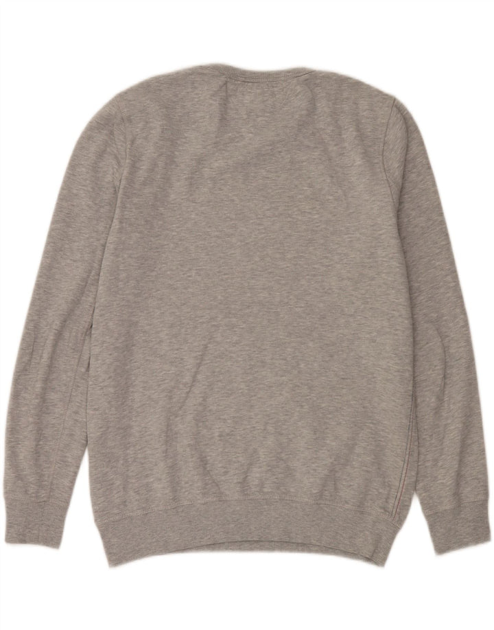 Γραφικό ανδρικό φούτερ Tommy Hilfiger Jumper μεγάλο γκρι βαμβακερό