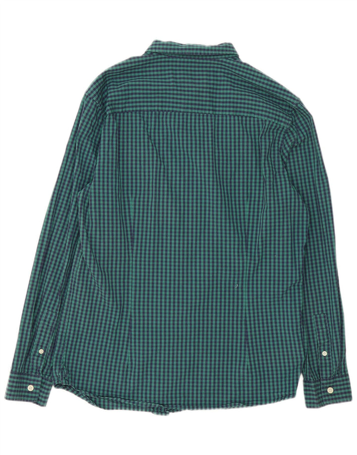 Ανδρικό πουκάμισο LYLE & SCOTT Slim Fit Μεγάλο πράσινο βαμβακερό Gingham