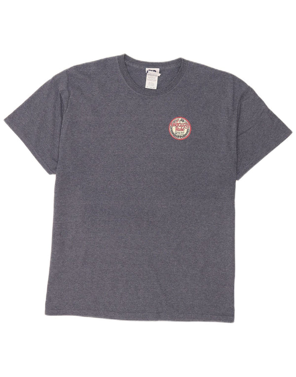 Ανδρικό γραφικό T-Shirt Old Guys Rule Top XL Navy Blue Cotton