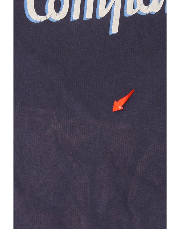 BEST COMPANY Ανδρικό γραφικό T-Shirt Top Small Navy Blue