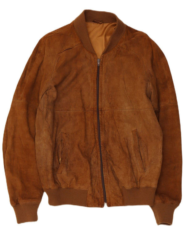 Anfor Ανδρικό Suede Bomber Jacket IT 52 XL Brown