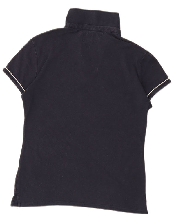 Tommy Hilfiger Γυναικείο Πόλο Μπλουζάκι UK 14 Medium Navy Blue βαμβακερό