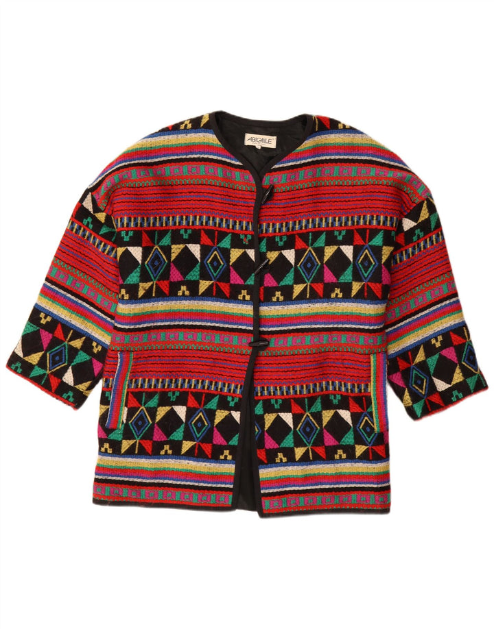 Vintage Γυναικείο Μπουφάν Duffle Oversized IT 44 Medium Πολύχρωμο Γεωμετρικό