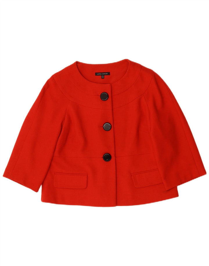 Laura Ashley Γυναικείο μπουφάν blazer UK 16 μεγάλου κόκκινου πολυεστέρα