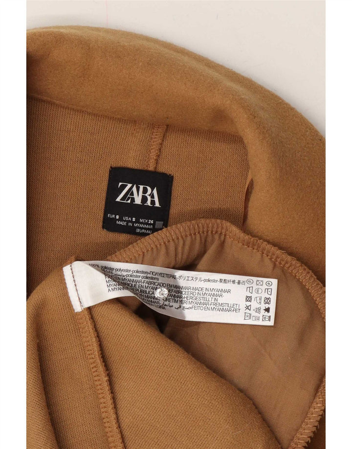 Zara Γυναικείο Ανοιχτό Πανωφόρι UK 10 Small Beige Polyester