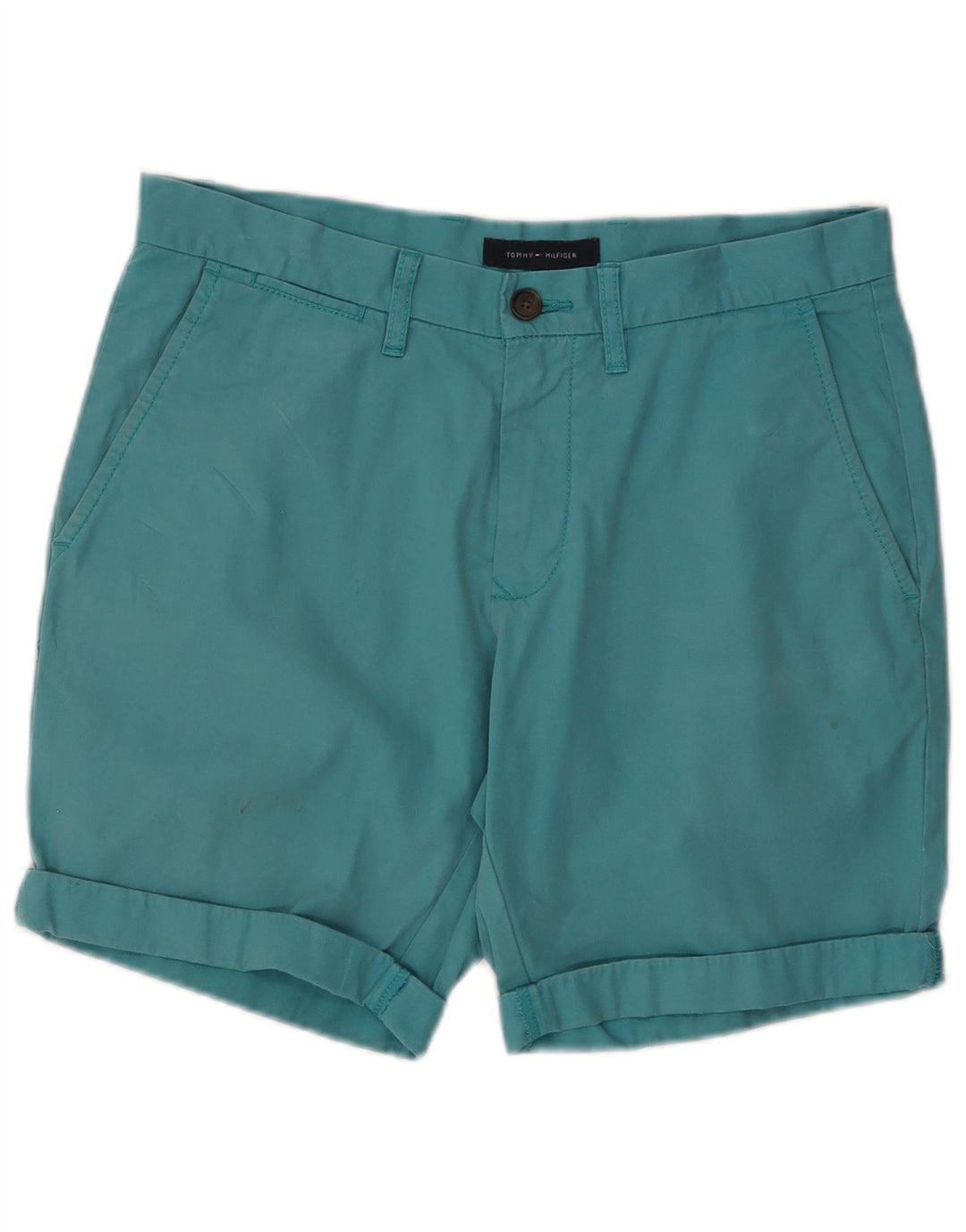 Ανδρικό σορτς Chino Tommy Hilfiger W32 από μεσαίο τιρκουάζ βαμβακερό