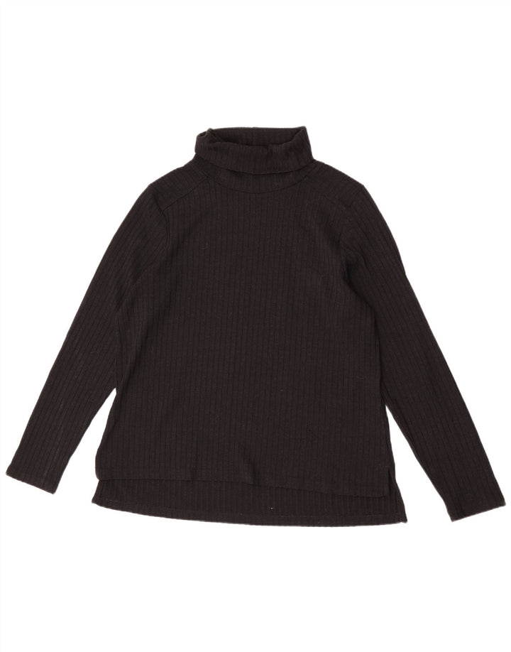 Marks & Spencer Γυναικείο πουλόβερ με ρολό λαιμόκοψη UK 18 XL μαύρο πολυεστέρα