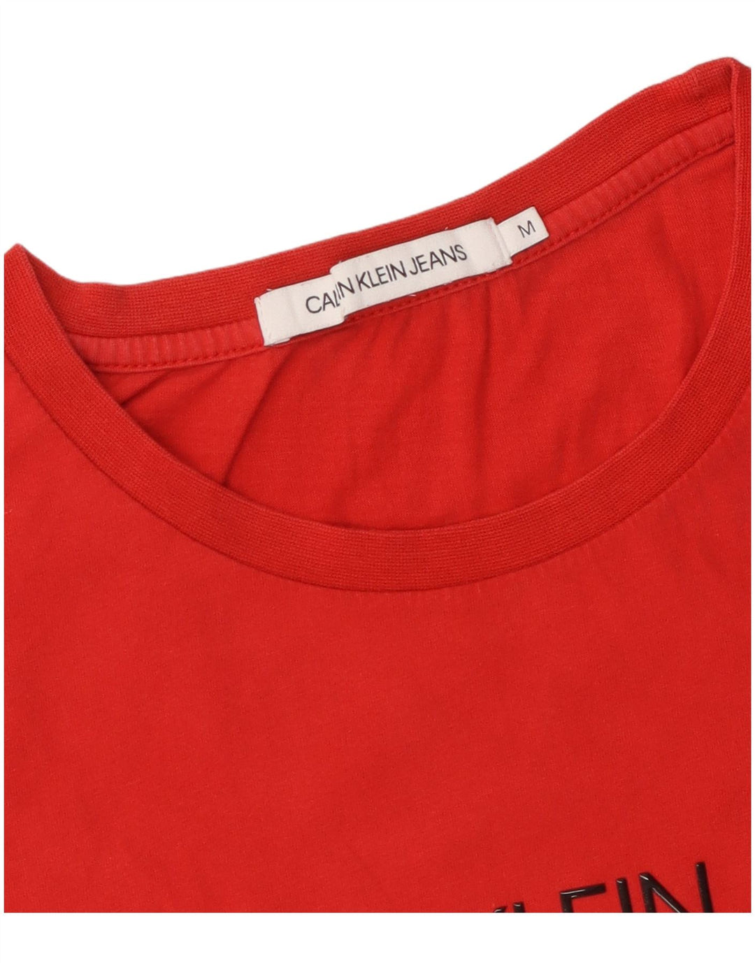 Γυναικείο γραφικό μπλουζάκι Calvin Klein Jeans Top UK 12 Medium Red
