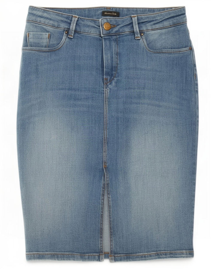 Massimo Dutti Γυναικεία Τζιν Φούστα EU 38 Small W28 Μπλε