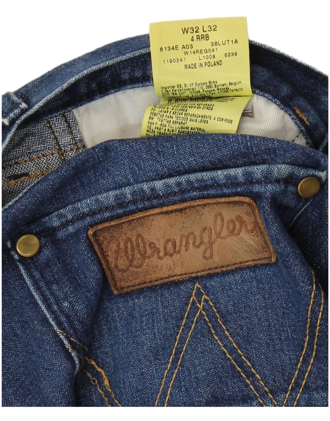 Ανδρικό τζιν σορτς Wrangler 4 RRB W32 μεσαίο μπλε βαμβακερό