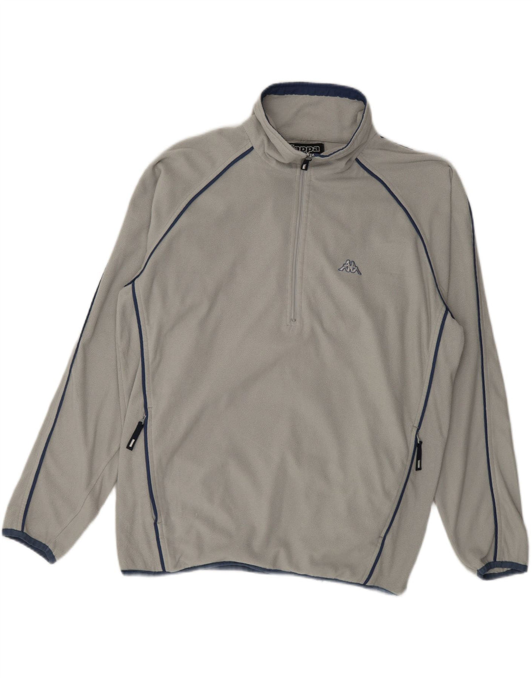 Kappa Ανδρικό φερμουάρ Fleece Jumper με μεγάλο γκρι πολυεστέρα
