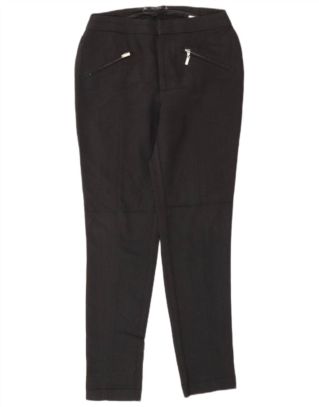 Zara Γυναικείο Slim Casual Παντελόνι Medium W28 L28 Μαύρο