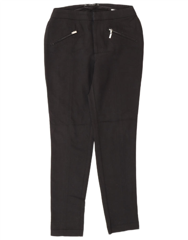 Zara Γυναικείο Slim Casual Παντελόνι Medium W28 L28 Μαύρο