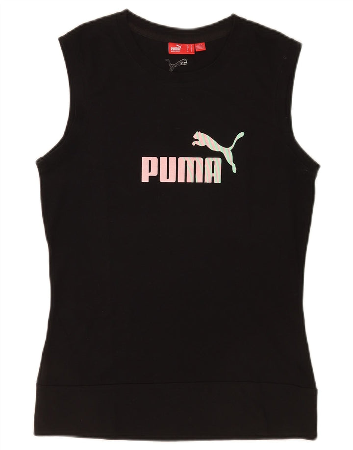 Γυναικείο γιλέκο γραφικών Puma UK 12 μεσαίο μαύρο βαμβακερό