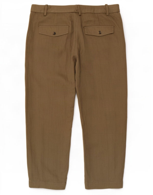 Zara Γυναικείο Joggers Cropped Παντελόνι Large W30 L26 Khaki Lyocell