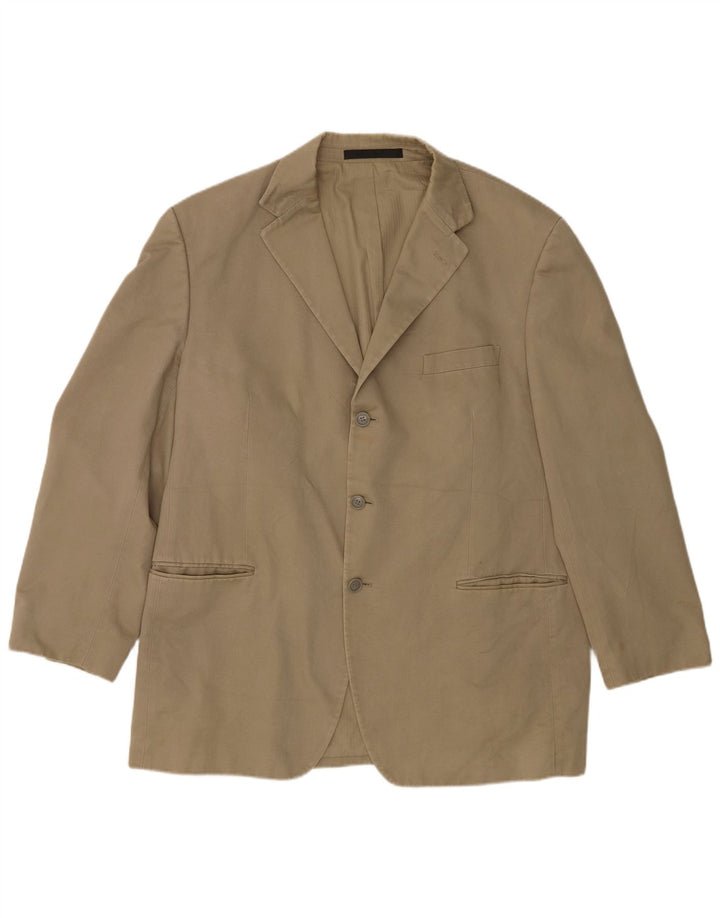 Marks & Spencer Ανδρικό μπλέιζερ με 3 κουμπιά μπουφάν UK 44 XL Χακί βαμβακερό