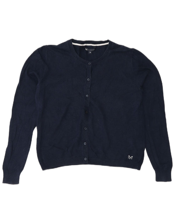 Crew Clothing Γυναικεία ζακέτα πουλόβερ UK 10 Small Navy Blue Cotton