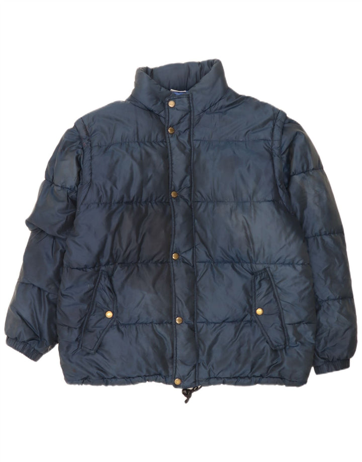 Sergio Tacchini Ανδρικό μπουφάν με κουκούλα UK 40 Large Navy Blue Polyamide