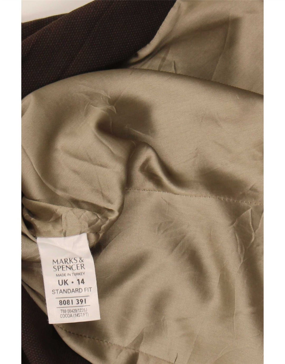 Marks & Spencer Γυναικείο Μπουφάν 1 Κουμπί Blazer UK 14 Μεσαίο Καφέ