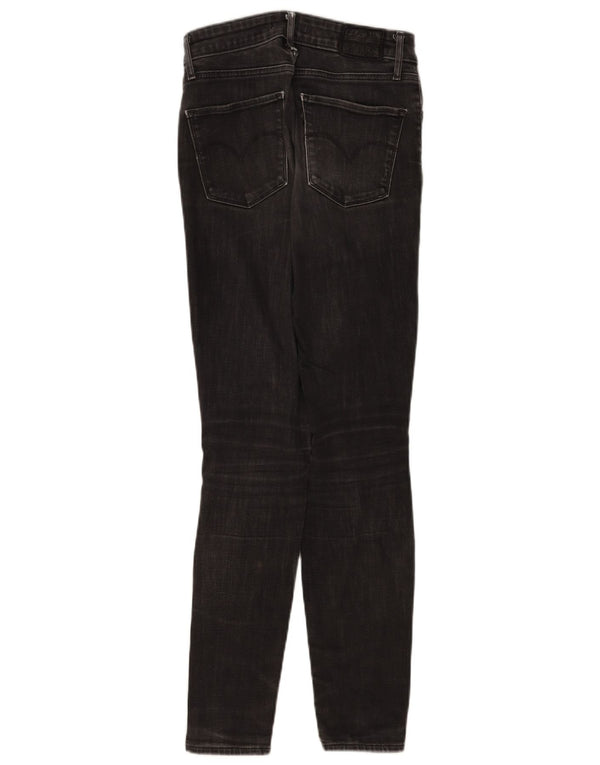 Levi's Womens 721 Distressed High Rise Skinny Jeans W26 L30 Μαύρο βαμβακερό