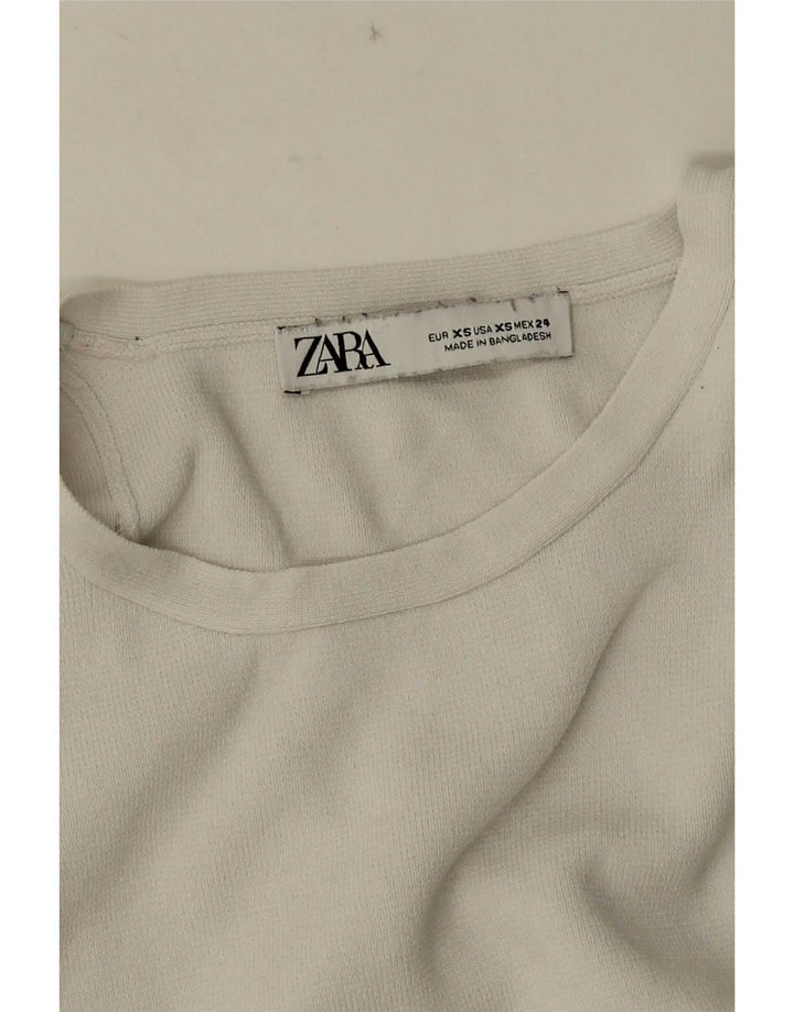 Zara Γυναικείο Γιλέκο Crop UK 4 XS Λευκό