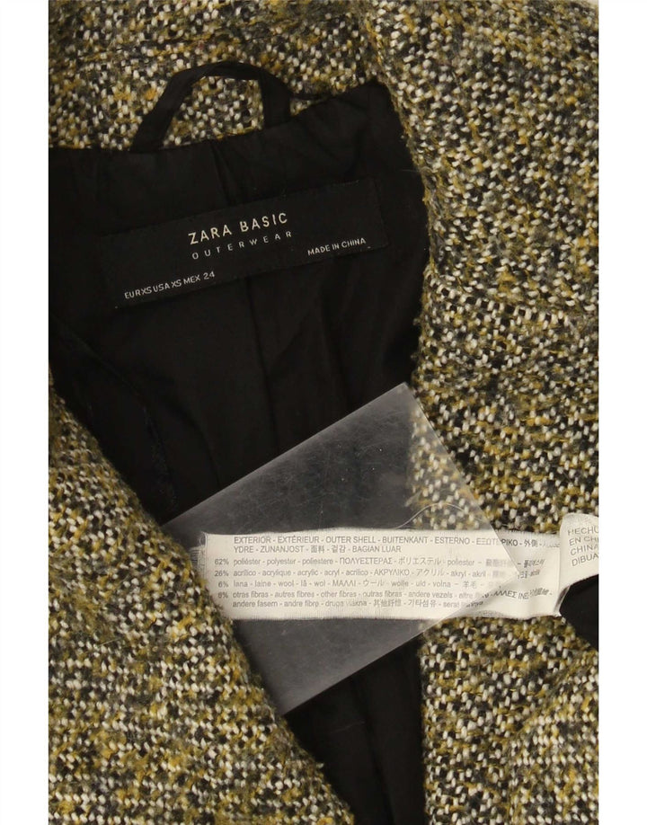 Zara Γυναικείο Πανωφόρι UK 6 XS Χακί από πολυεστέρα