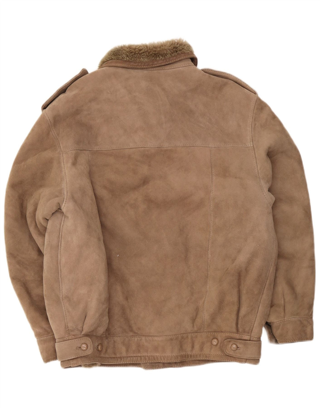 Vintage Ανδρικό Στρατιωτικό Shearling Jacket IT 52 XL Beige