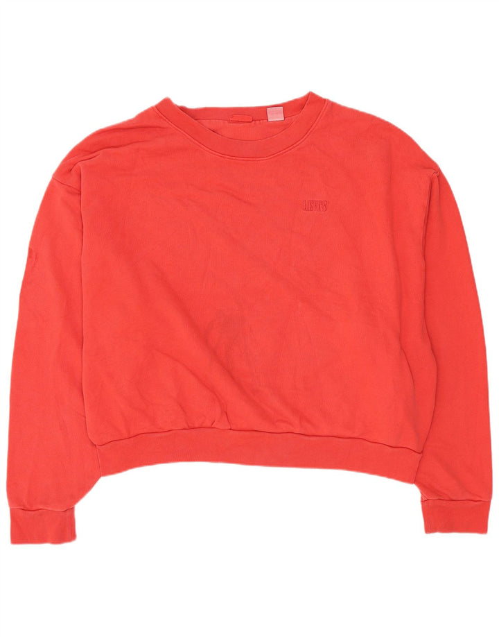 Γυναικεία φούτερ Levi's Crop Oversized Jumper UK 10 Small Red Cotton