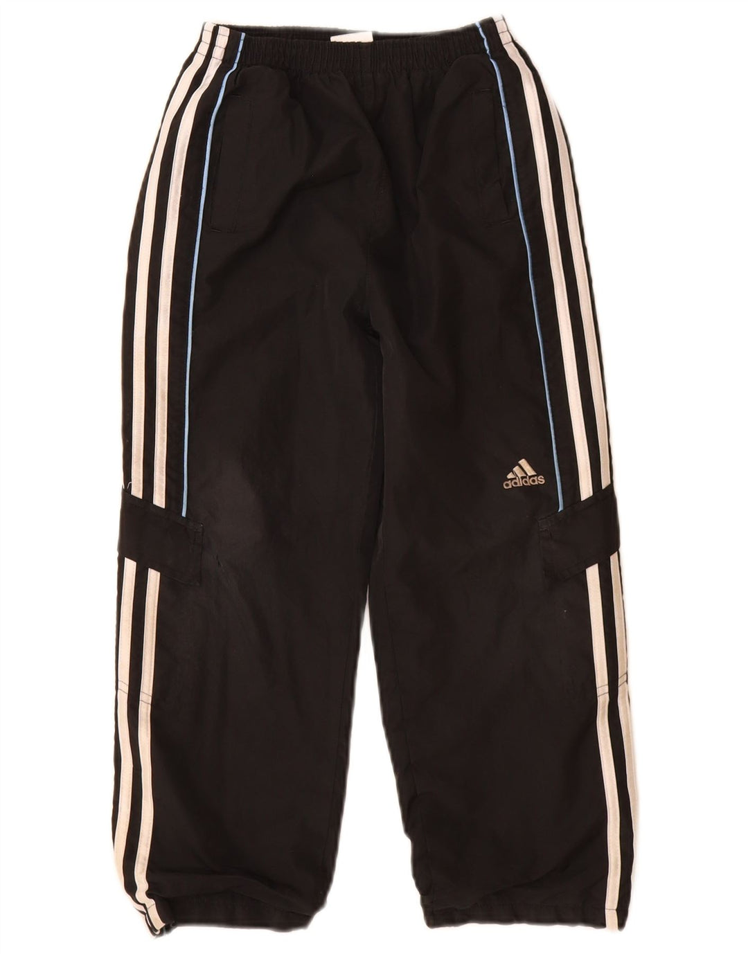 Adidas Boys Tracksuit Trousers Joggers 6-7 Years Black Polyester