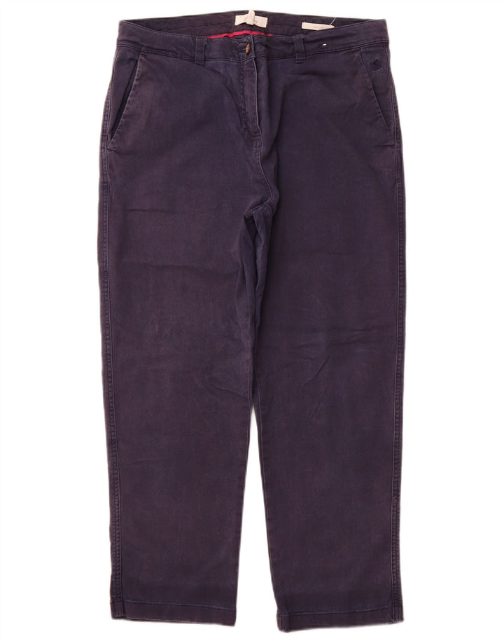 JOULES Γυναικείο παντελόνι Chino Crop UK 14 Medium W34 L24 Navy Blue Cotton